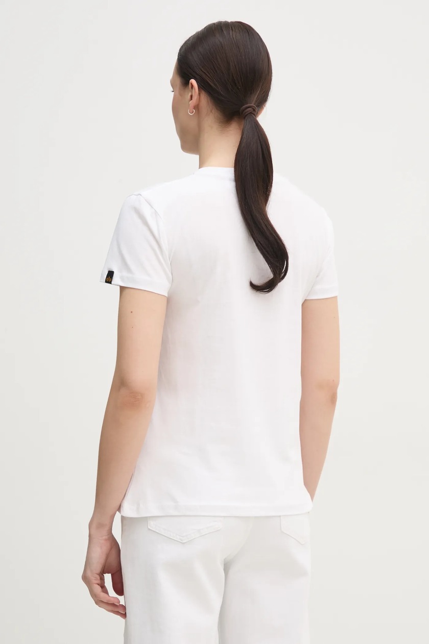 Alpha Industries cotton t-shirt white color at PRM US