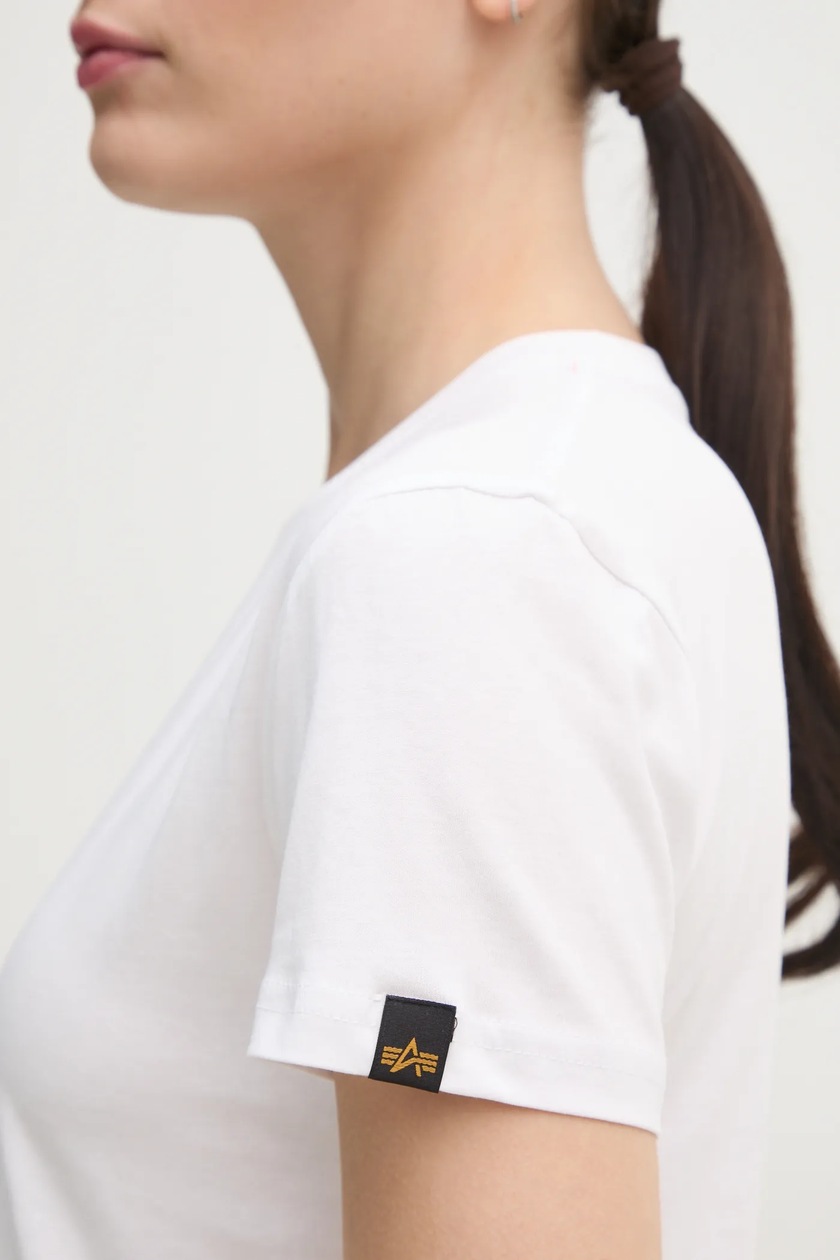 Alpha Industries cotton t-shirt white color at PRM US