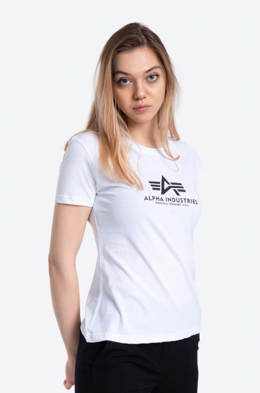 Alpha Industries cotton t-shirt white color at PRM US