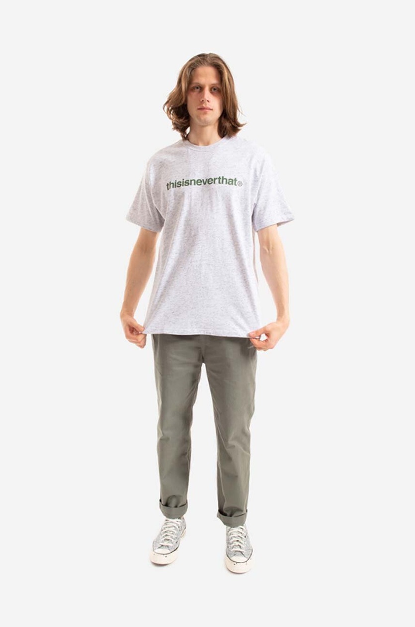 thisisneverthat cotton T-shirt T-Logo Tee gray color at PRM US