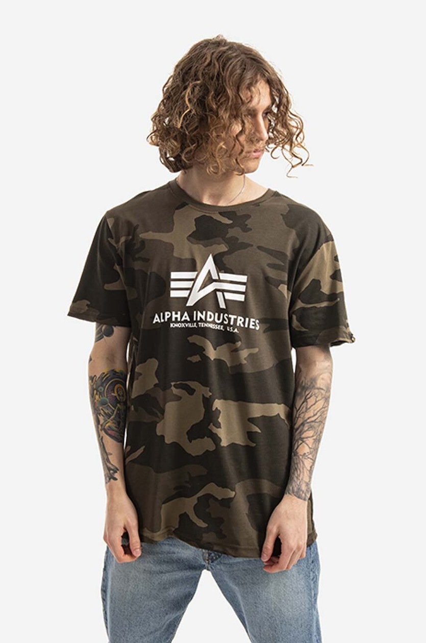 Alpha Industries Basic T Small Logo – Maglietta Uomo In Cotone Pettinato, Vestibilità Regolare