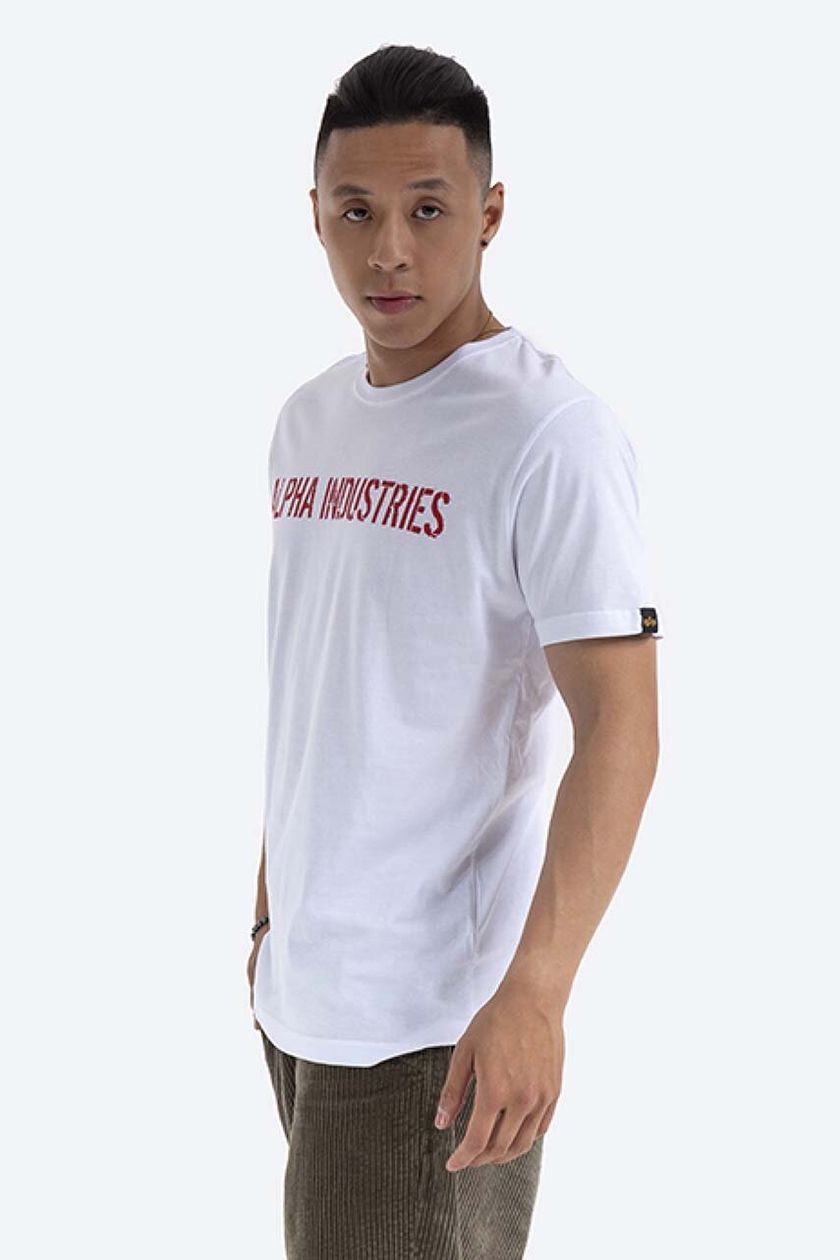 Alpha Industries cotton T-shirt | RBF buy PRM on Moto white color