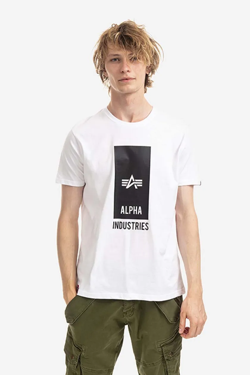Alpha Industries cotton T-shirt Block Logo T white color | buy on PRM