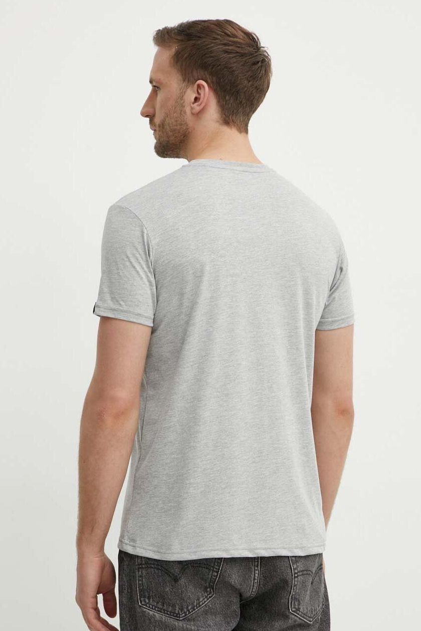 Alpha Industries t-shirt 188505.17 gray PRM on buy Basic men\'s | Logo color T Small