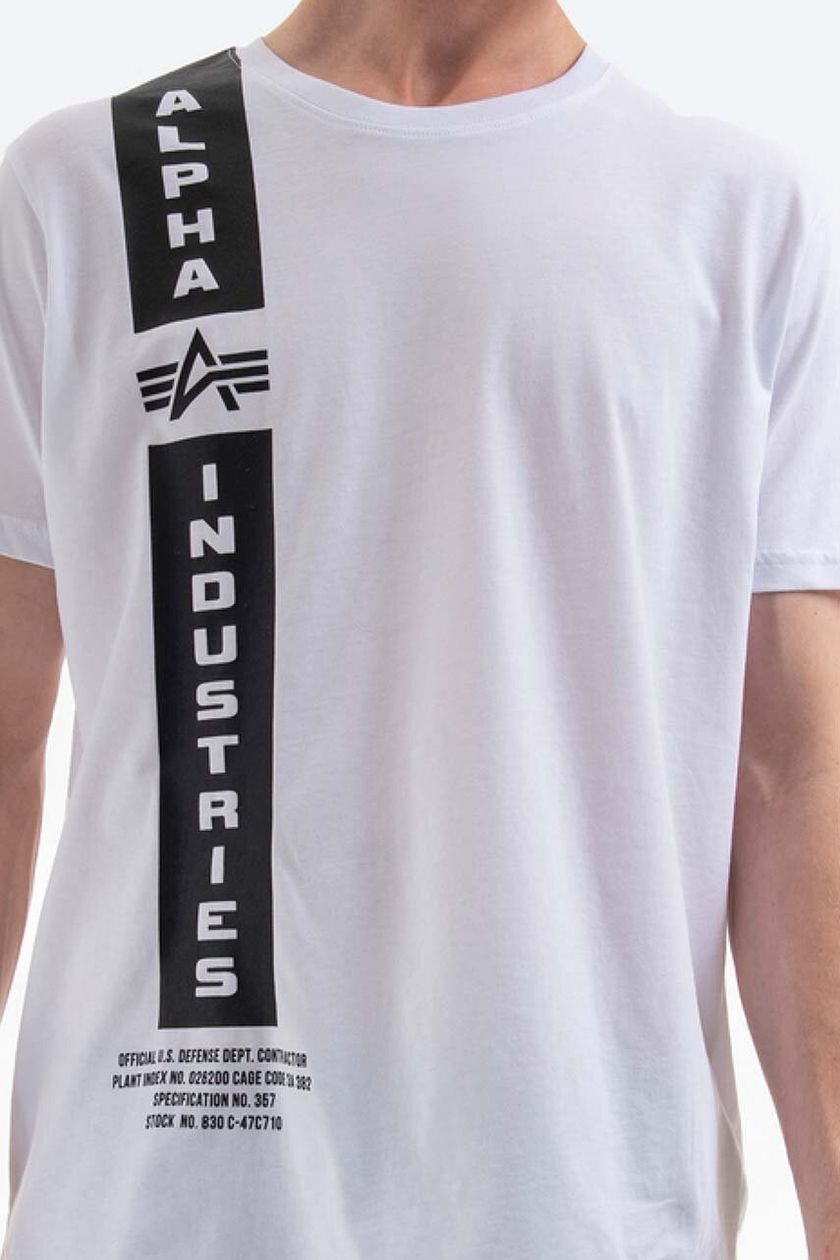 Alpha Industries cotton T-shirt Defense white color | buy on PRM | T-Shirts
