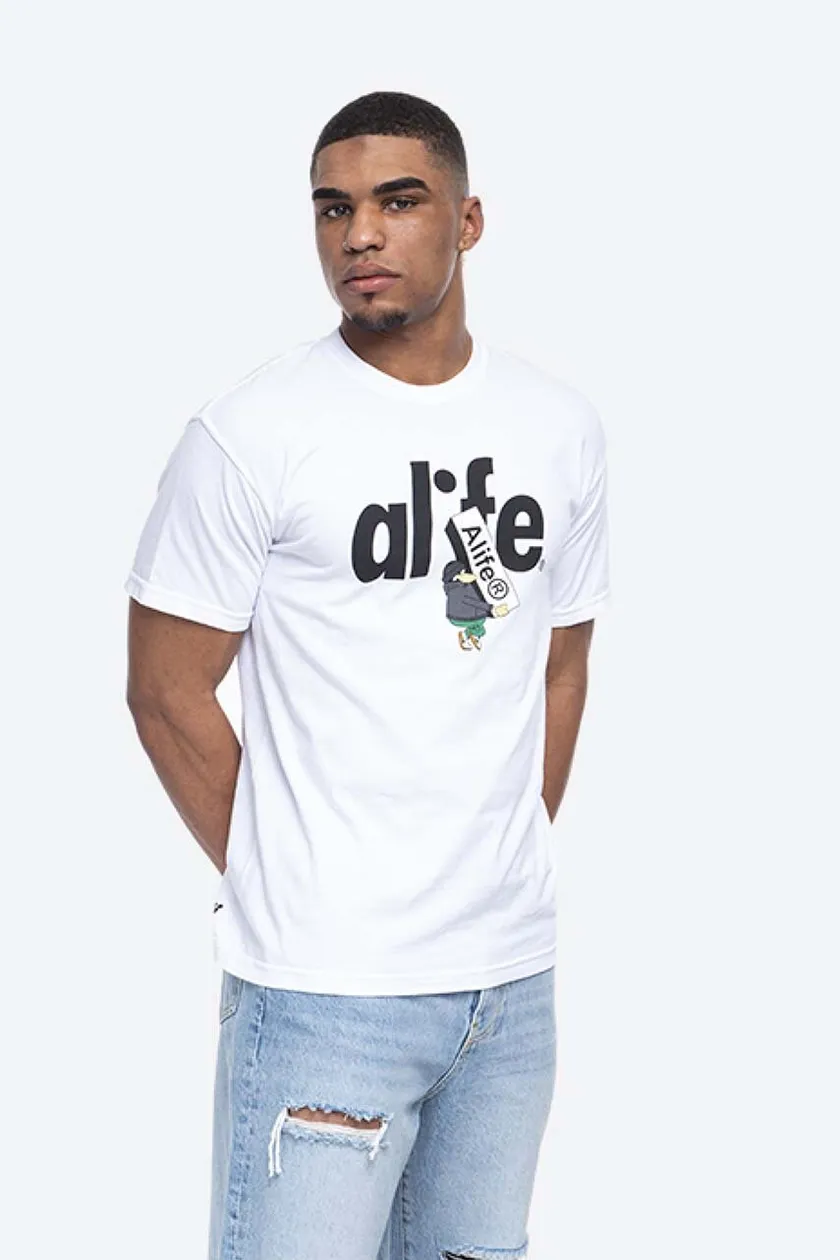 PRM Alife ALISS20-59 cotton WHITE/BLACK Boostin | color T-shirt Alife white buy Alife on Boostin