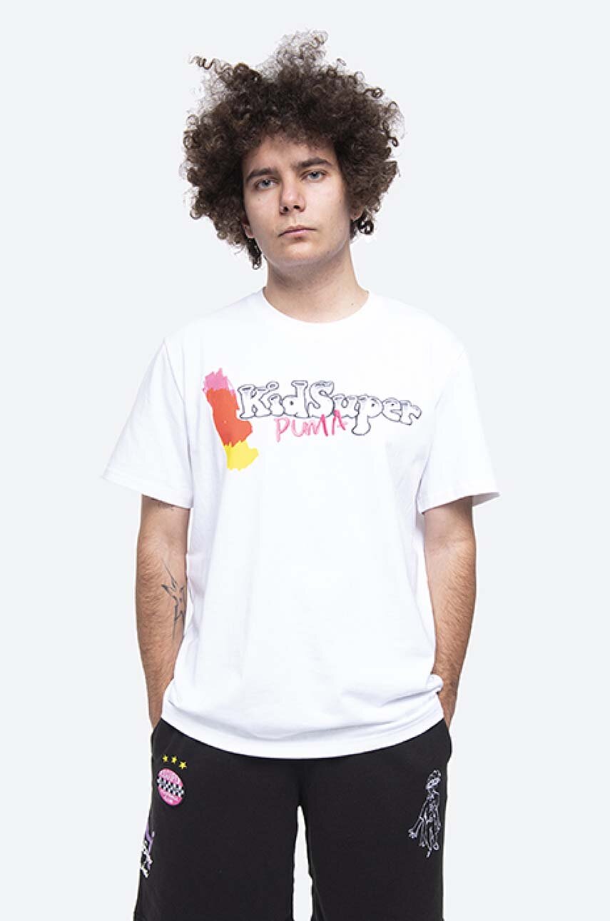 Han Kjobenhavn cotton T shirt Logo Print Boxy Tee Short Sleev white color at PRM US