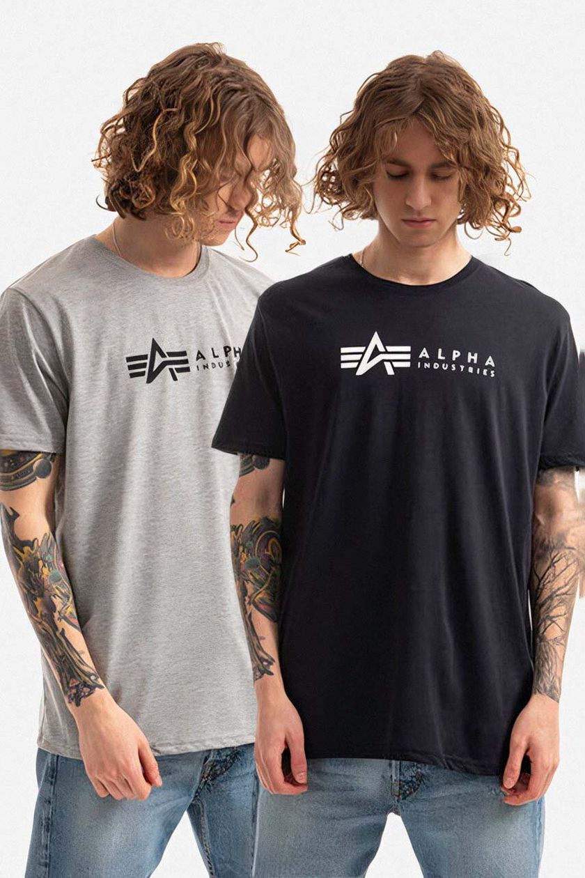 Alpha Industries cotton t-shirt | Label Pack 2 buy Alpha T 118534.641 PRM on