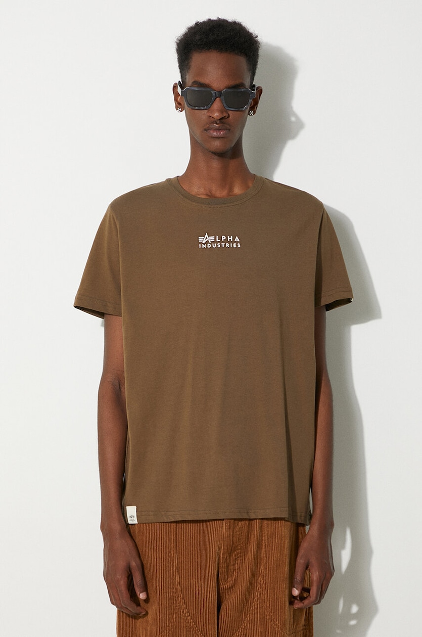 送料込★ALPHA INDUSTRIES★ Backprint Camo 半袖Tシャツ Alpha Industries cotton T-shirt Backprint T Camo green color