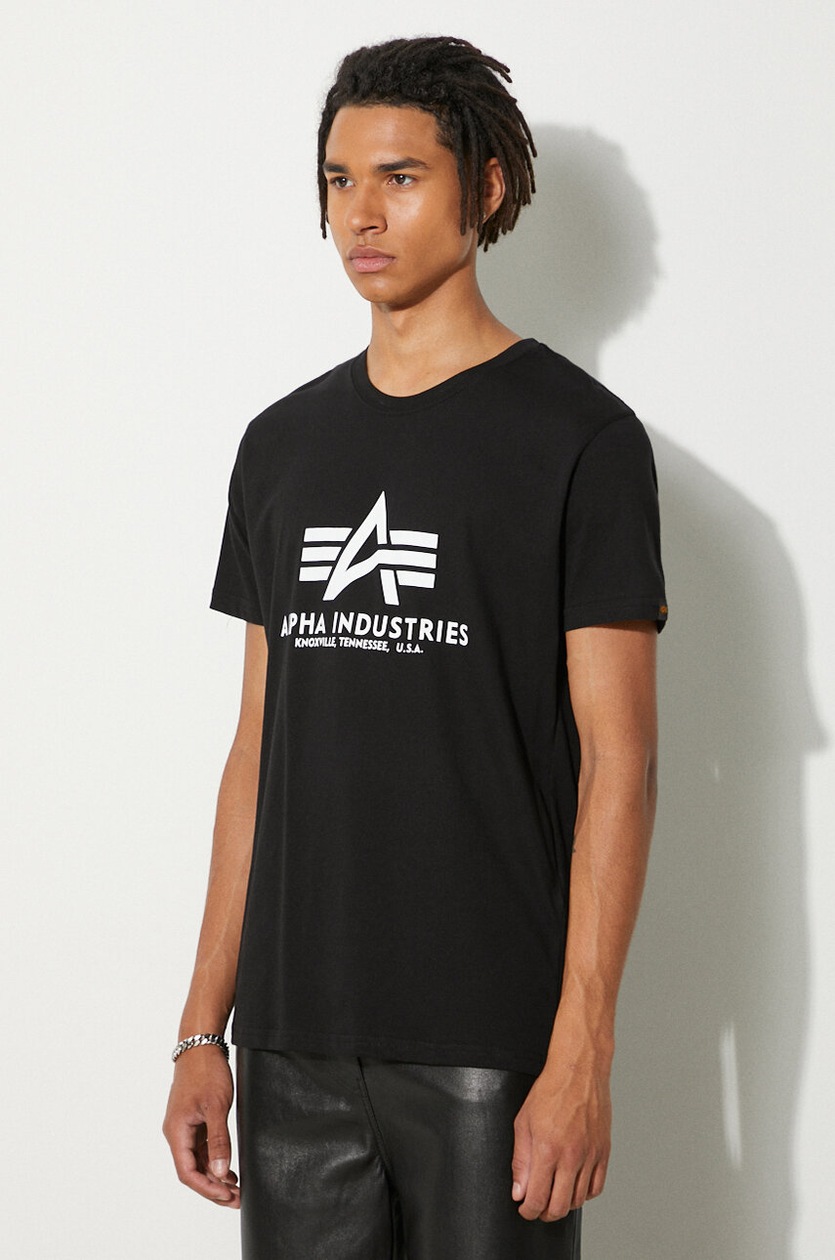 Alpha Industries cotton T-shirt Basic black color 100501.03