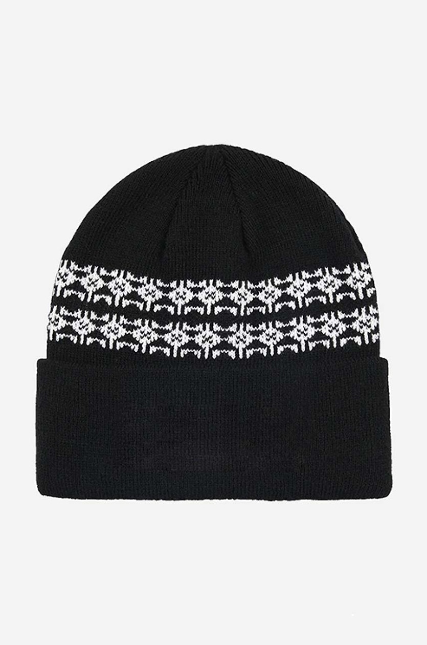 PLEASURES beanie Wire Jacquard Beanie black color at PRM US