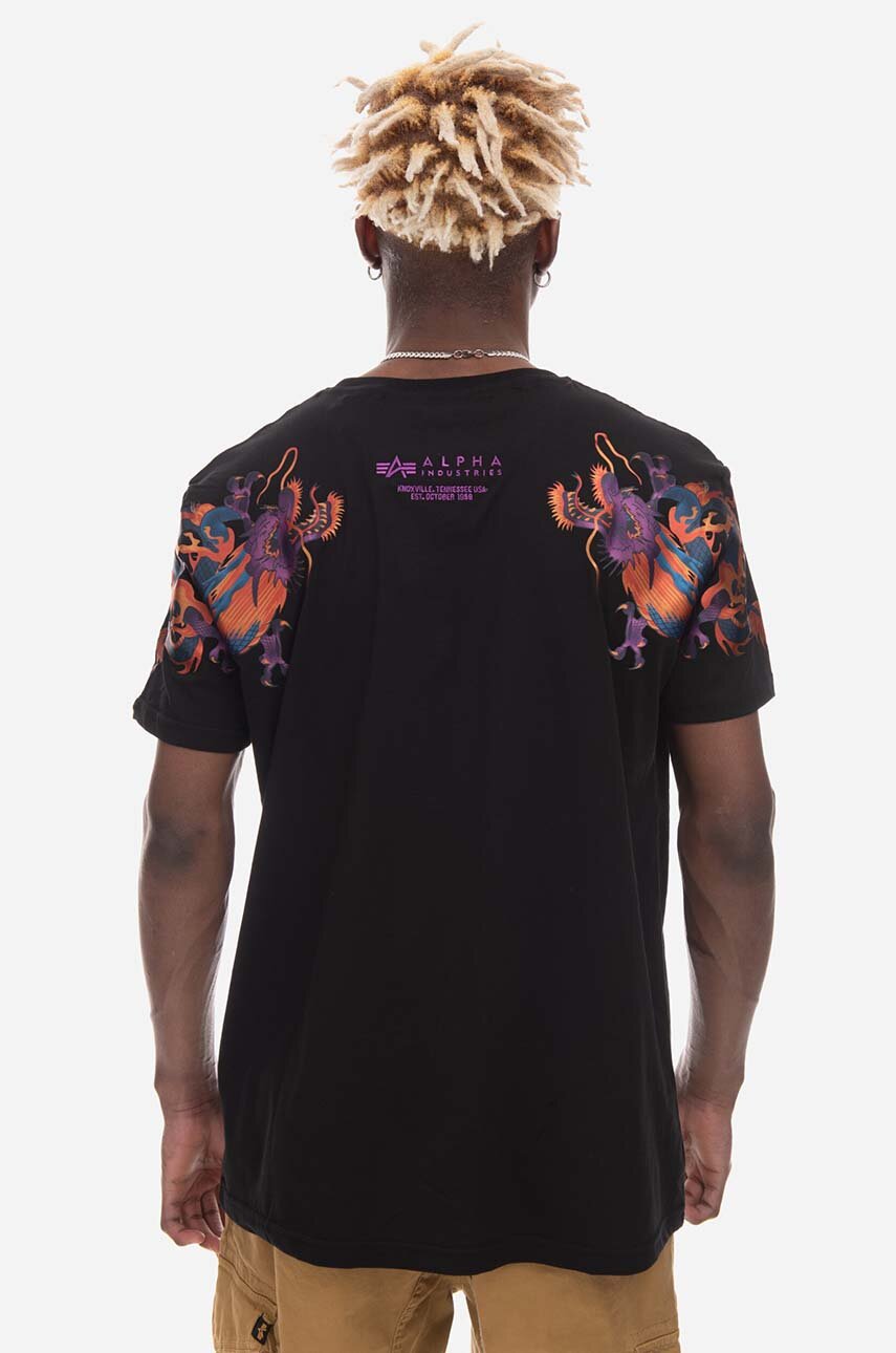 T-shirt color T Industries Alpha 136506 EMB Dragon black 03 Industries Alpha buy cotton | on PRM