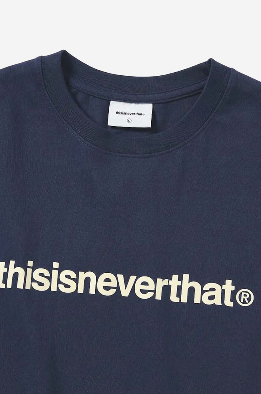 ★thisisneverthat★ TLogo W Tee Light Navy TN250TTSST02NYL thisisneverthat cotton T-shirt T-Logo Tee navy blue color at