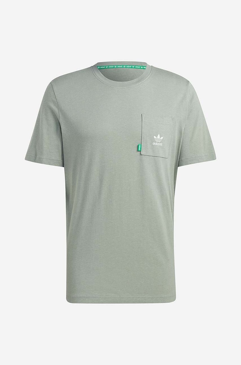 adidas T-shirt ESS+ TEE H men's green color at PRM US