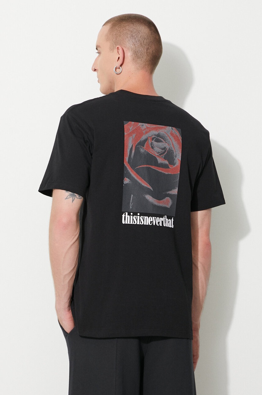 トップス thisisneverthat thisisneverthat cotton t-shirt black color at PRM US