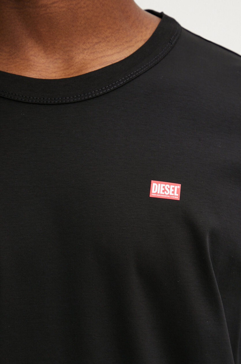 Diesel t-shirt bawełniany T-MIEGOR-K77 męski kolor czarny z