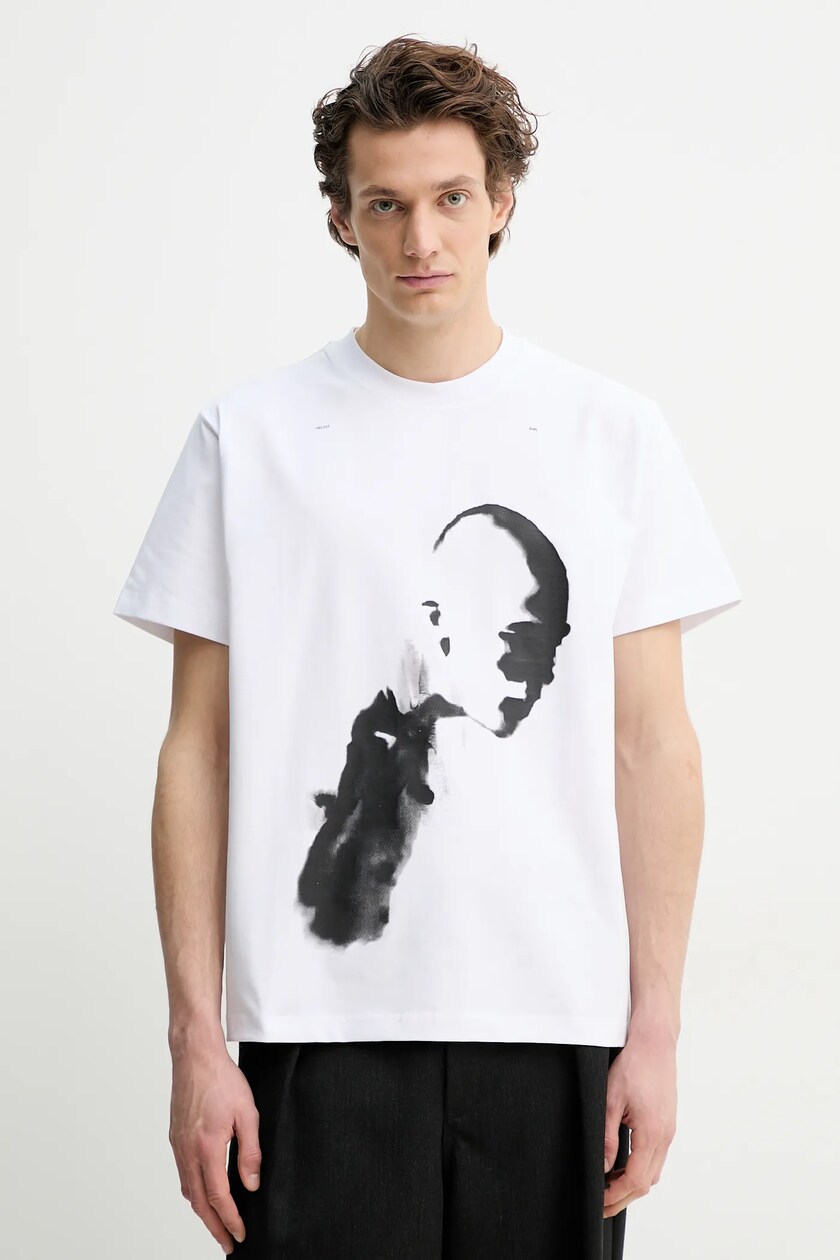 Human Made cotton t-shirt Heart Badge men's white color
