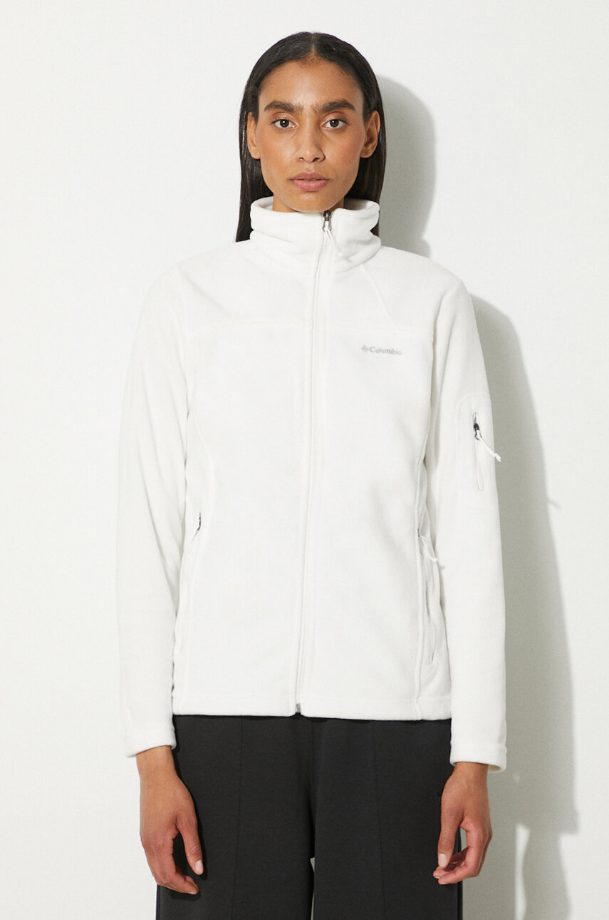 Columbia sports sweatshirt Fast Trek II women s white color at PRM US