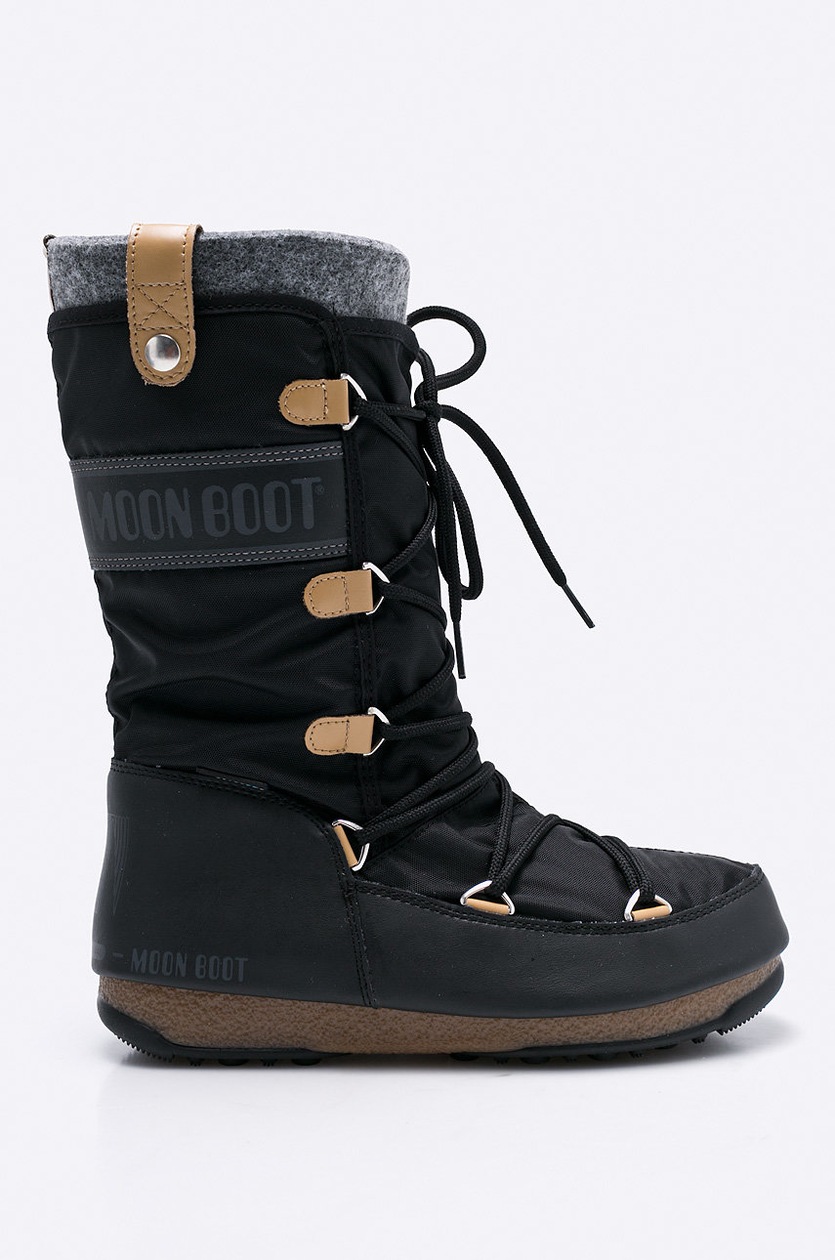 moon boot monaco felt black