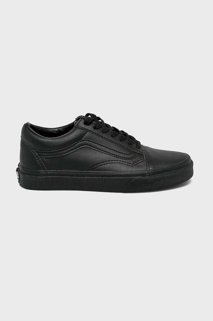 Cheap black leather vans outlet