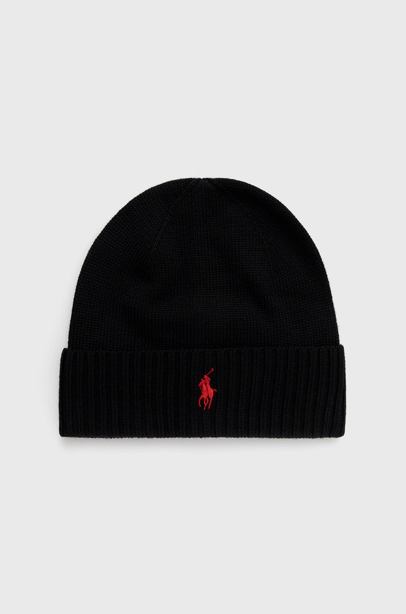 bonnet ralph lauren noir et rouge