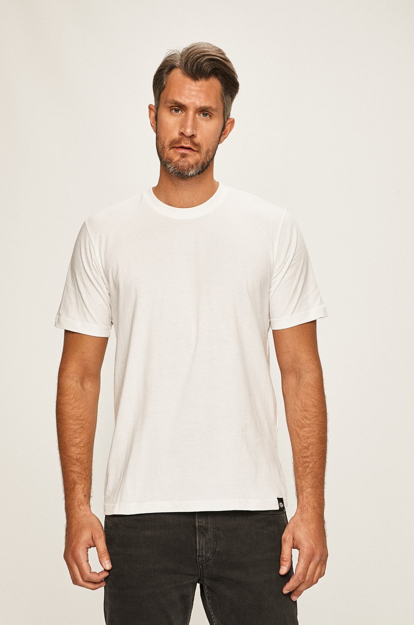 Dickies T-shirt męski kolor biały gładki DK0A4XDBWHX-WHITE
