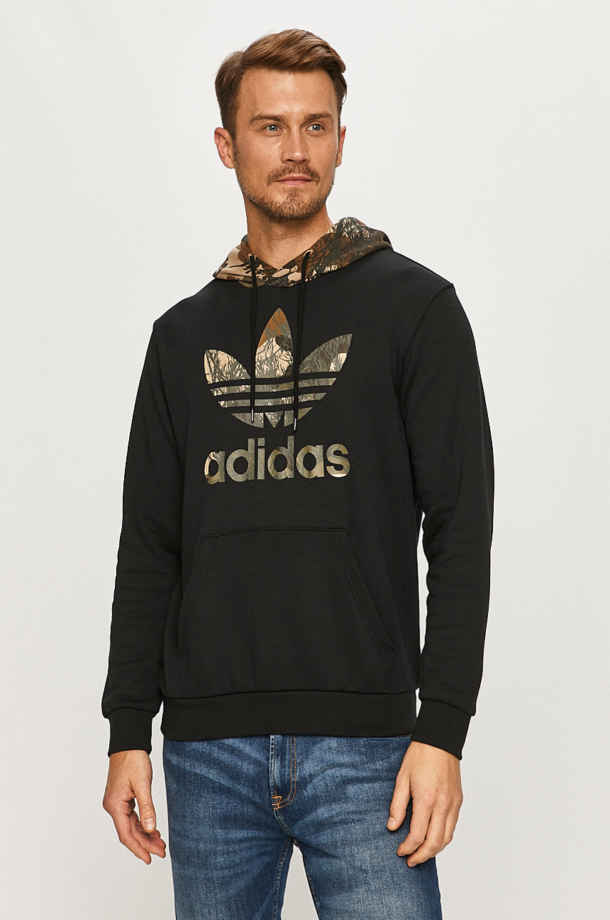 adidas Originals Bavln na mikina GD5956 barva erna ANSWEAR.cz