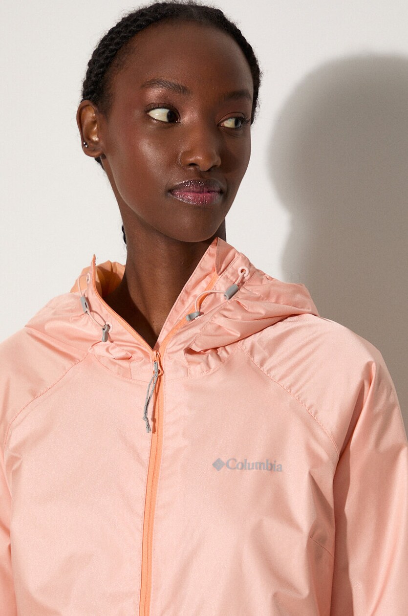 Columbia orange rain jacket hotsell