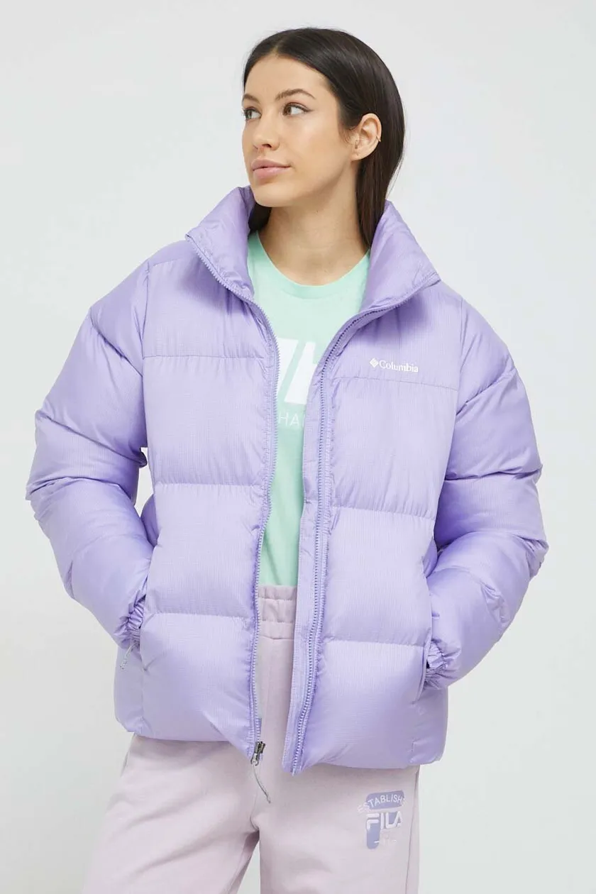 Columbia jacket Puffect Jacket women's violet color 1864781