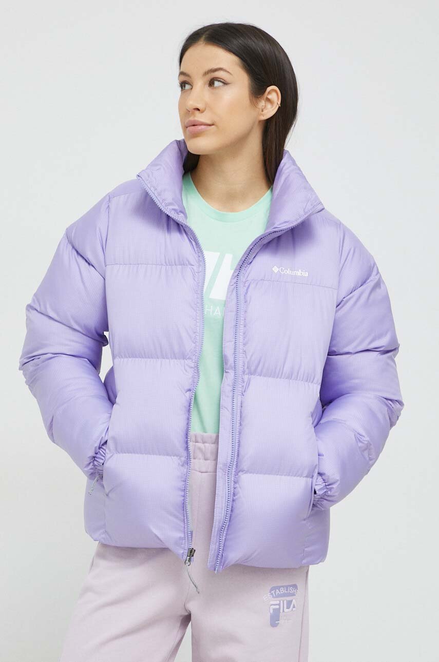 Columbia jacket Puffect Jacket women's violet color 1864781