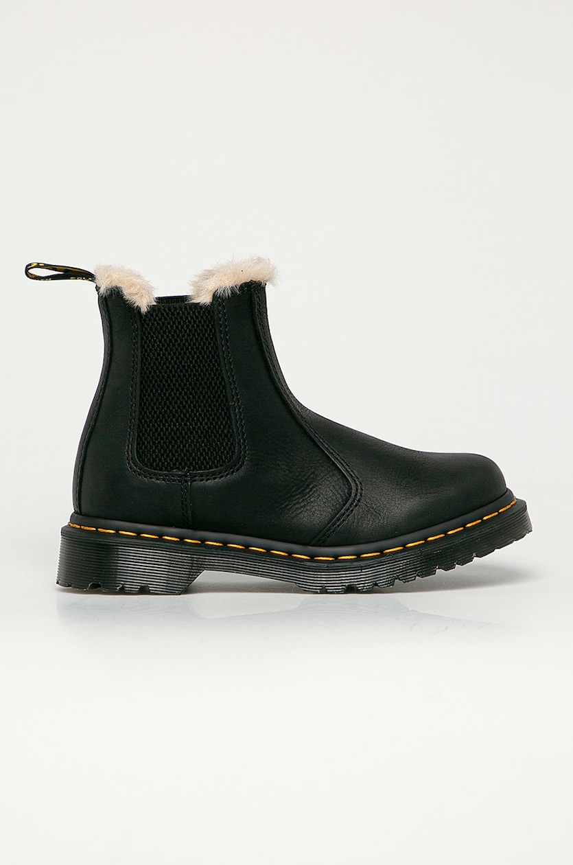 MM6 Maison Margiela leather ankle boots black color