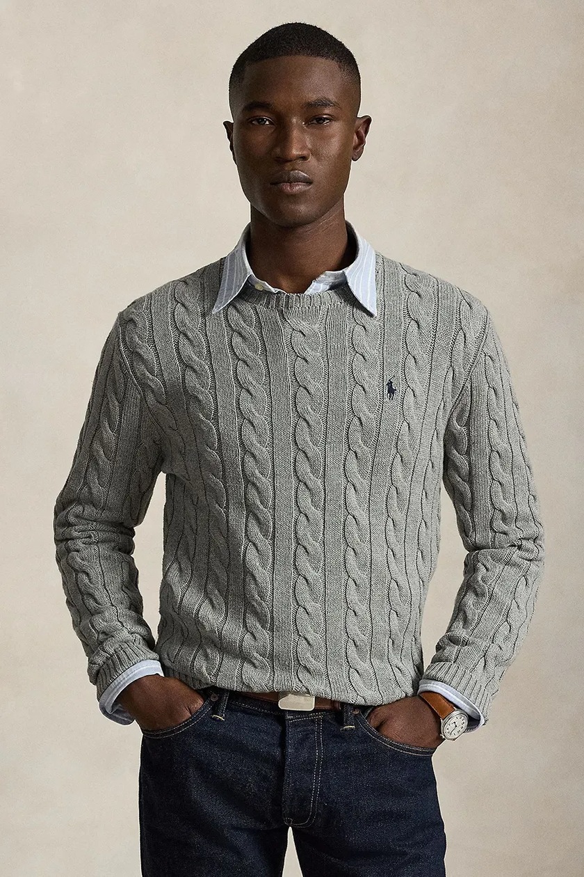 Polo Ralph Lauren cotton cardigan 21/2 COTTON brown color