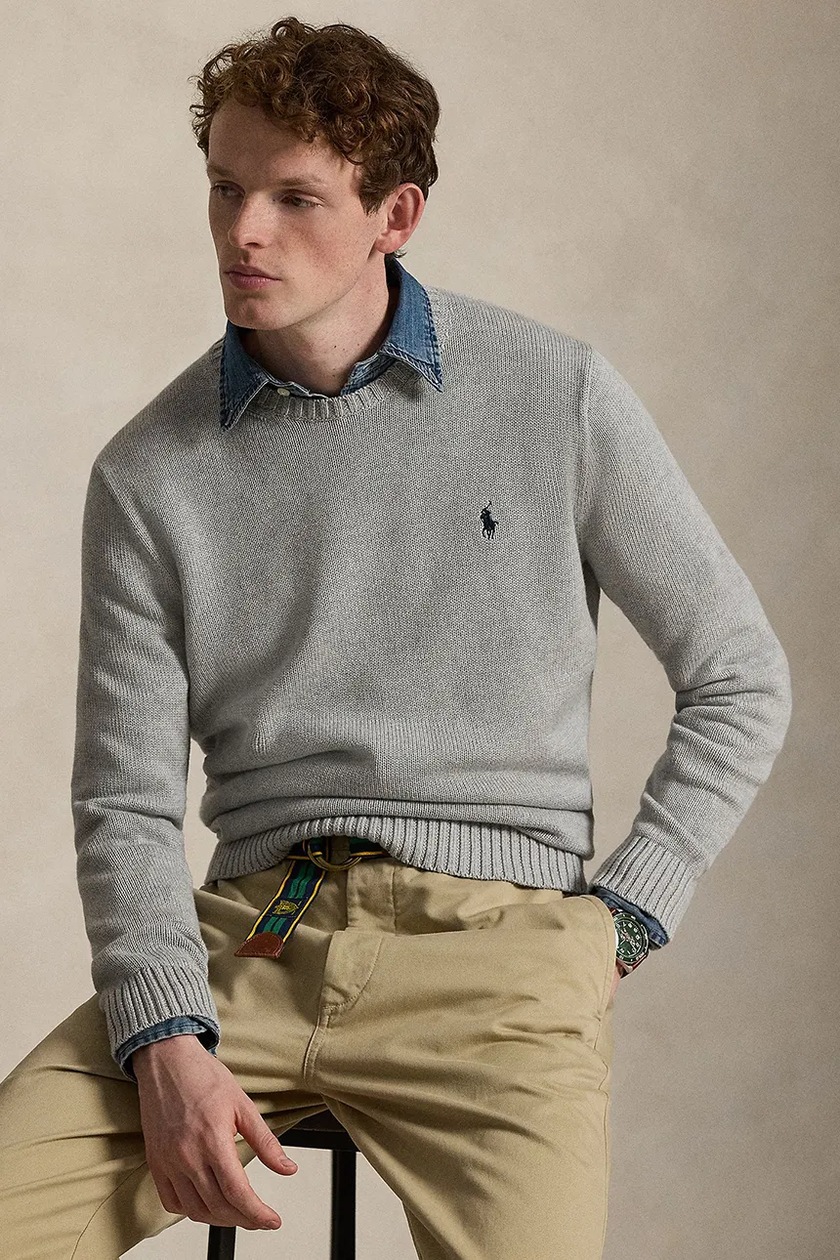 Polo Ralph Lauren cashmere jumper gray color 710949282 at PRM US