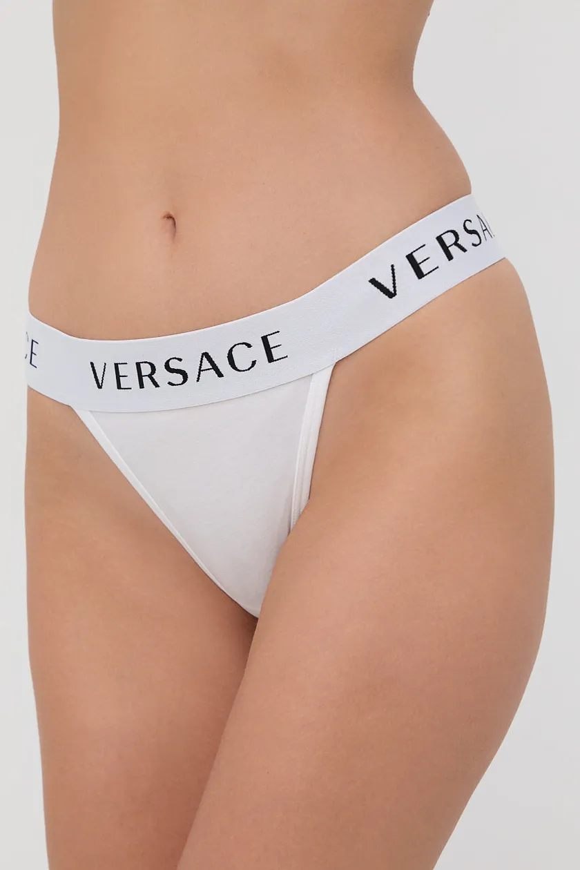 Versace thongs navy blue color