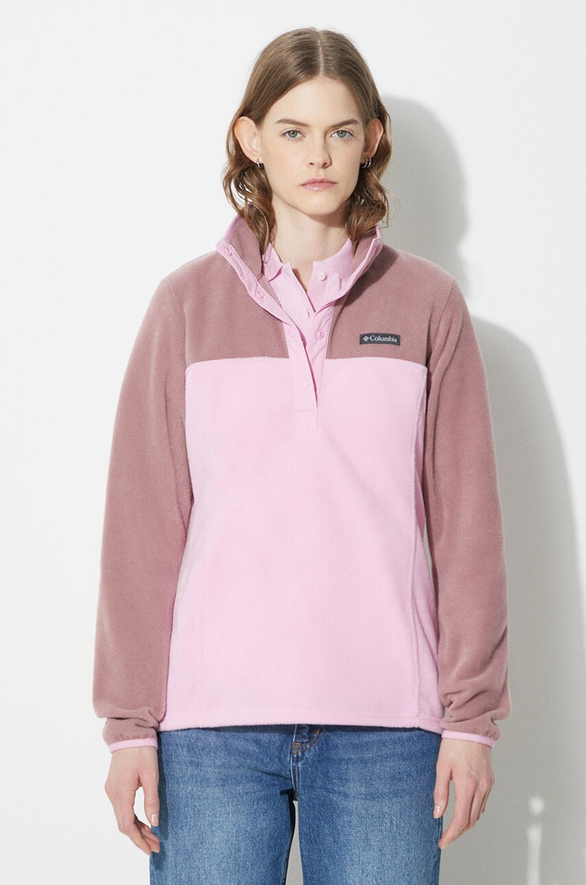 Columbia sports sweatshirt Benton Springs women's pink color at PRM US