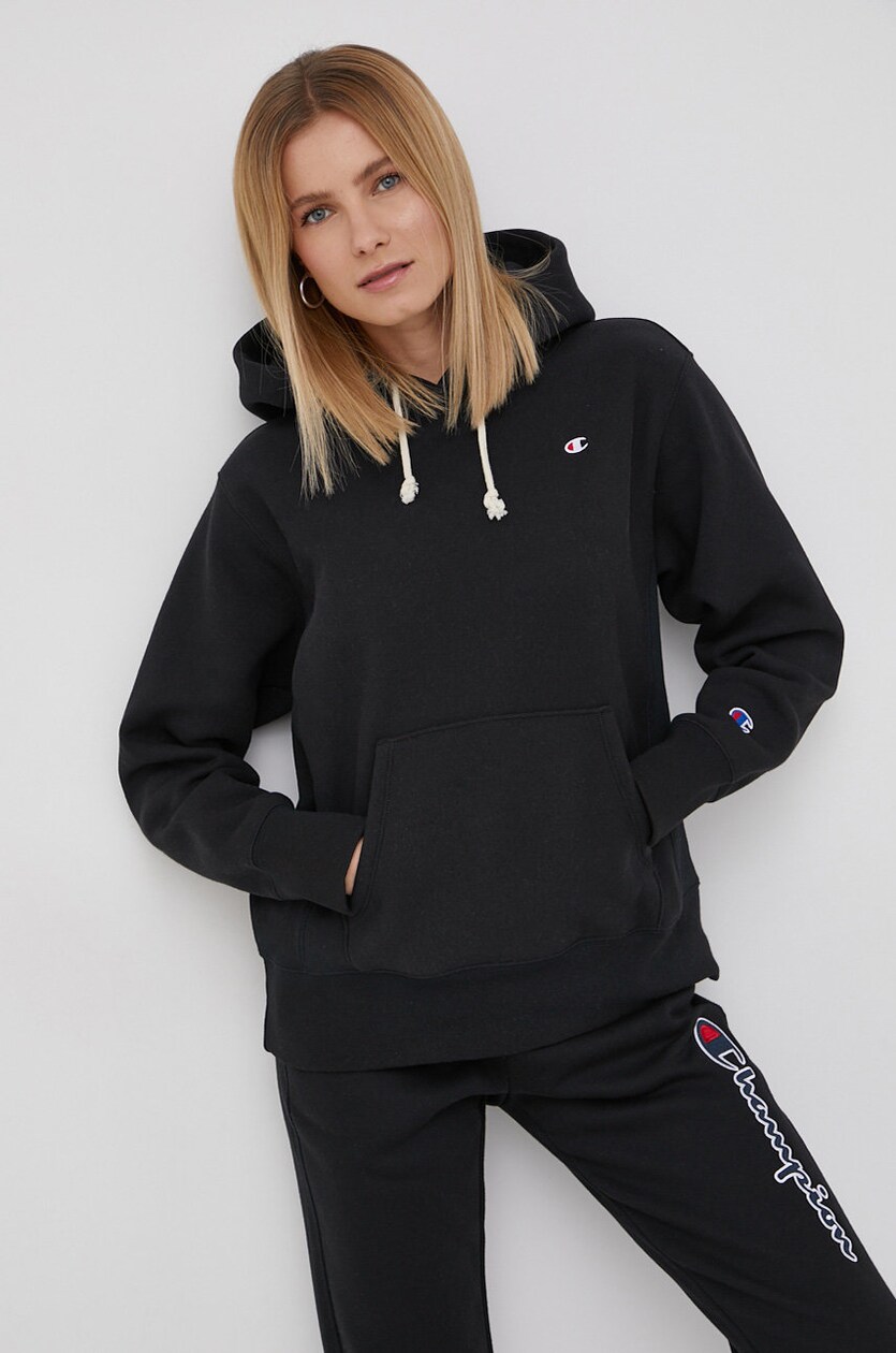 Champion black womens hoodie hot sale