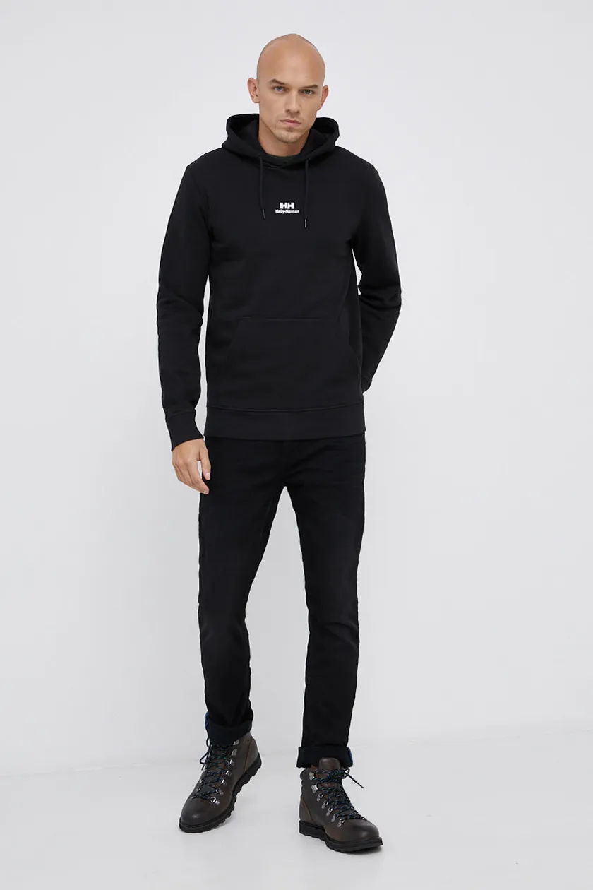 Helly Hansen sweatshirt YU HOODIE 2.0 men s black color 53582