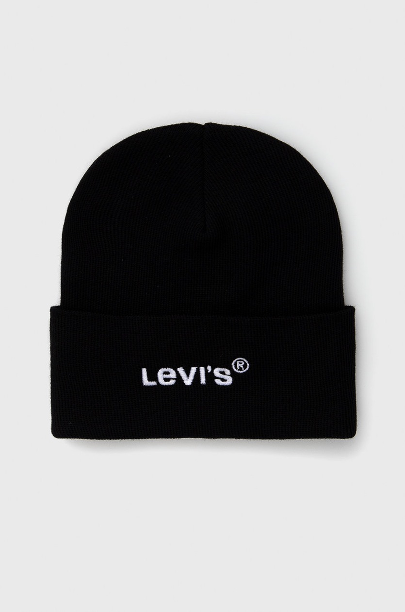 032C wool beanie Logo Cashmere Blend Beanie black color F24