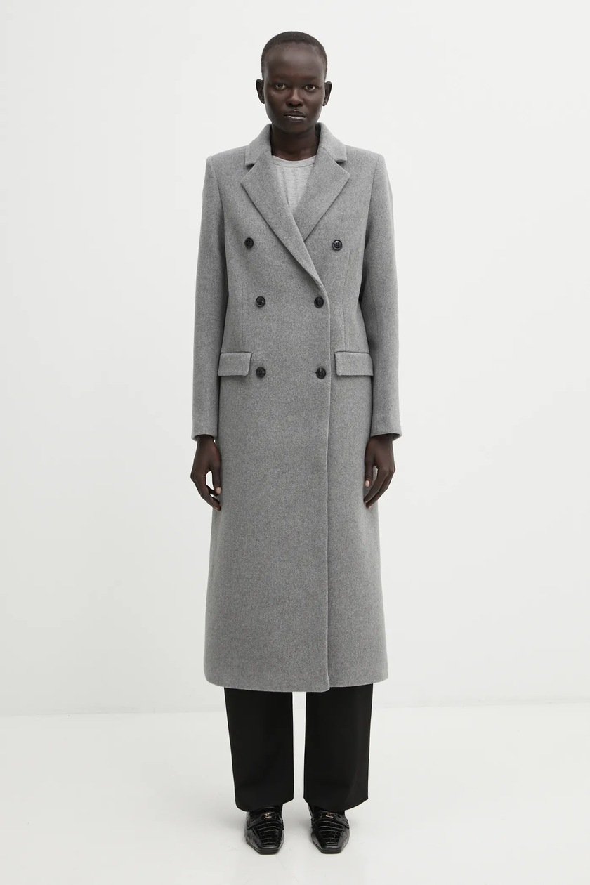 リエルリシェStall set Rever Pea Coat チャコールグレー リエルリシェ