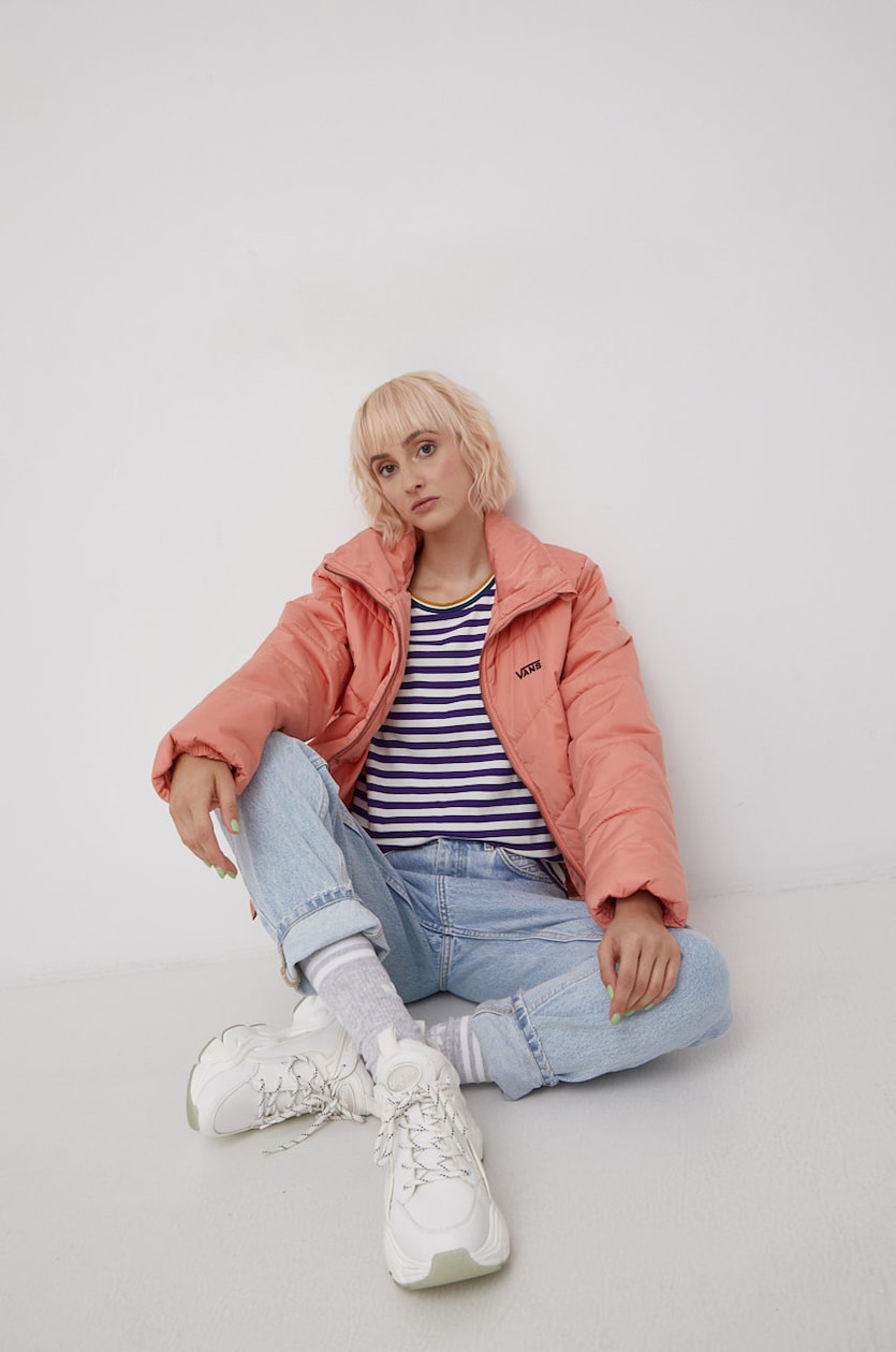 Vans pink sales puffer jacket