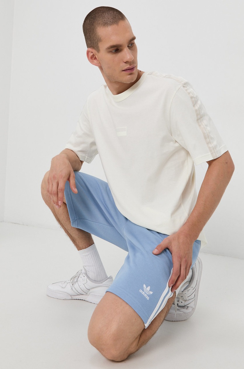 adidas 3 Stripe Short Ambient Sky H06692 | Freshcotton