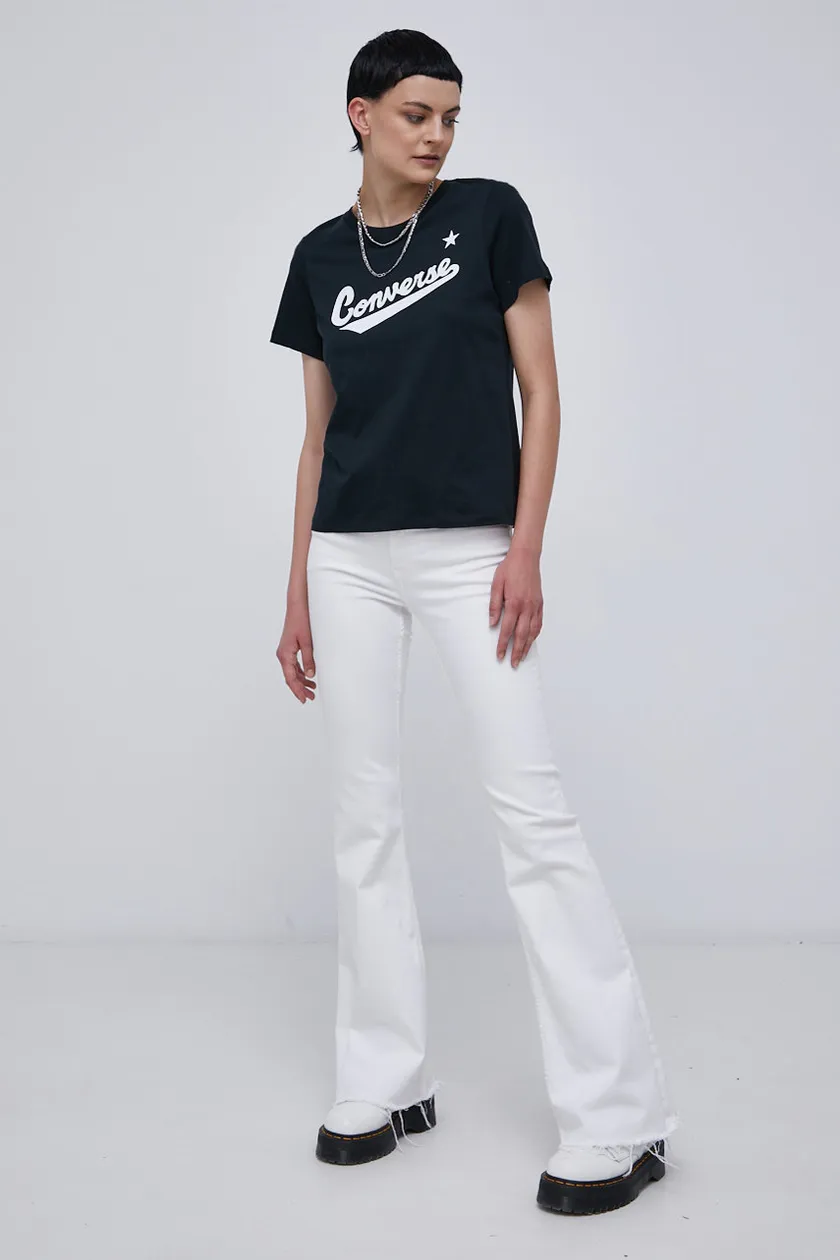 μαύρο converse reef βαμβακερό μπλουζάκι Γυναικεία