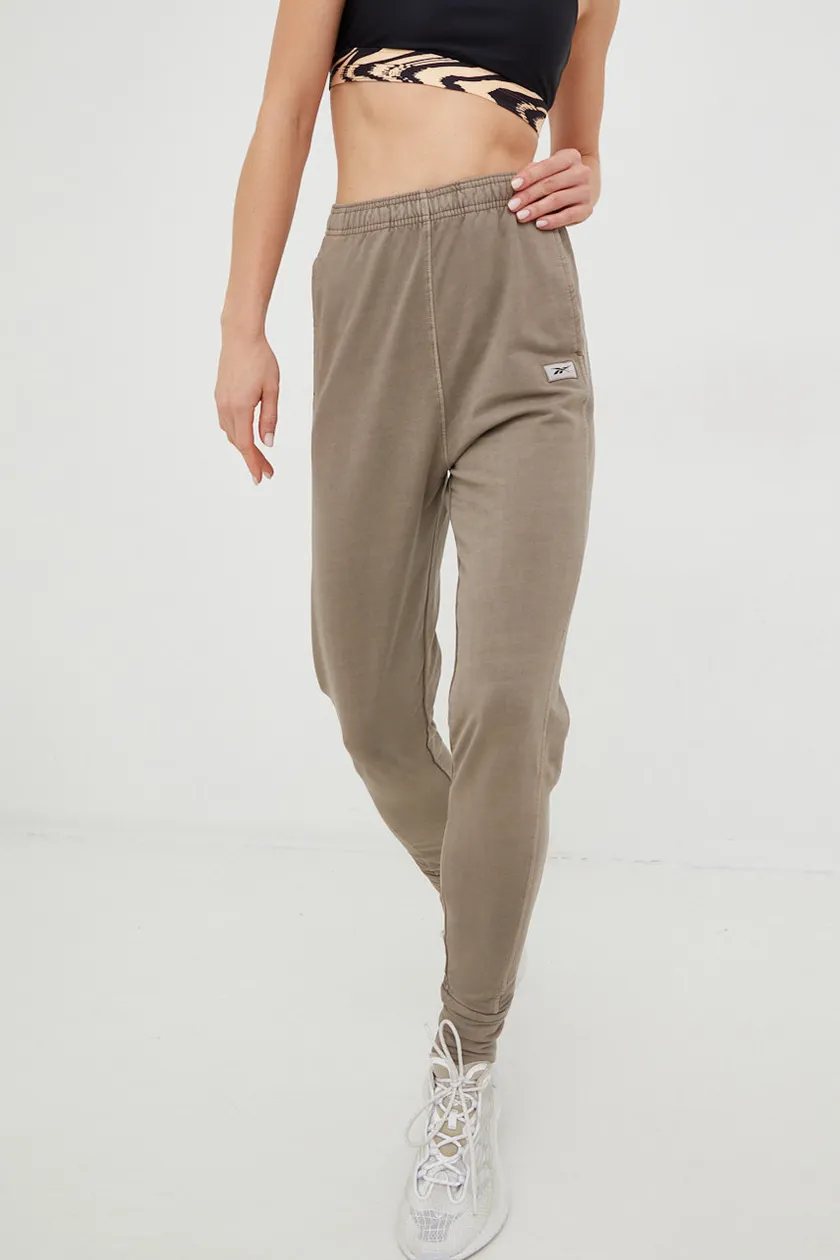 Reebok classic sweatpants womens on sale brown