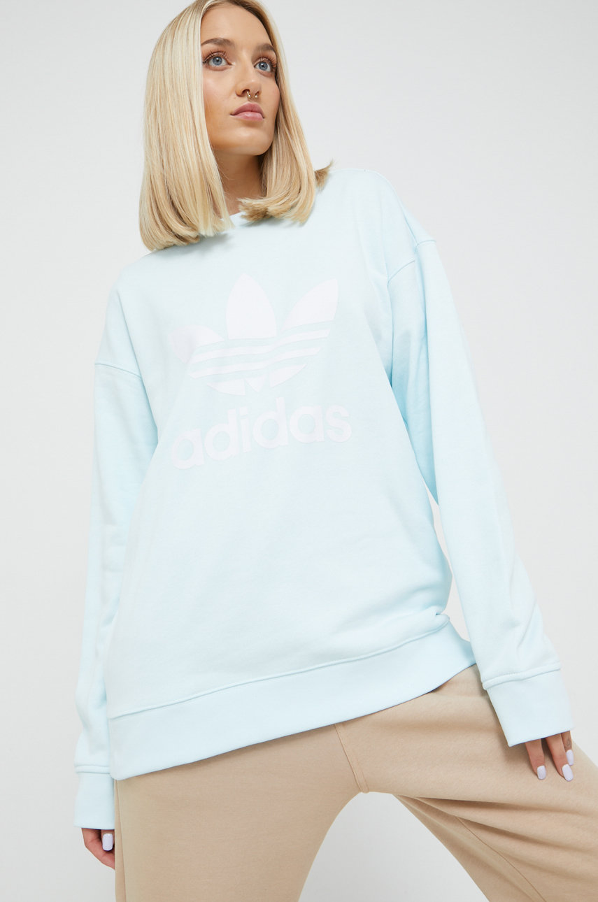 adidas Originals cotton sweatshirt Trefoil Crew Sweatshirt women's