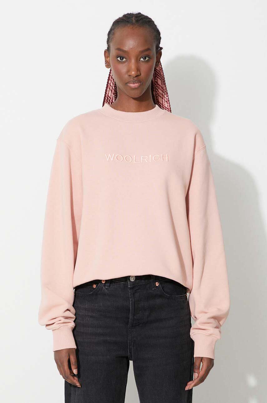 Woolrich sweatshirt women's pink color | buy on PRM
