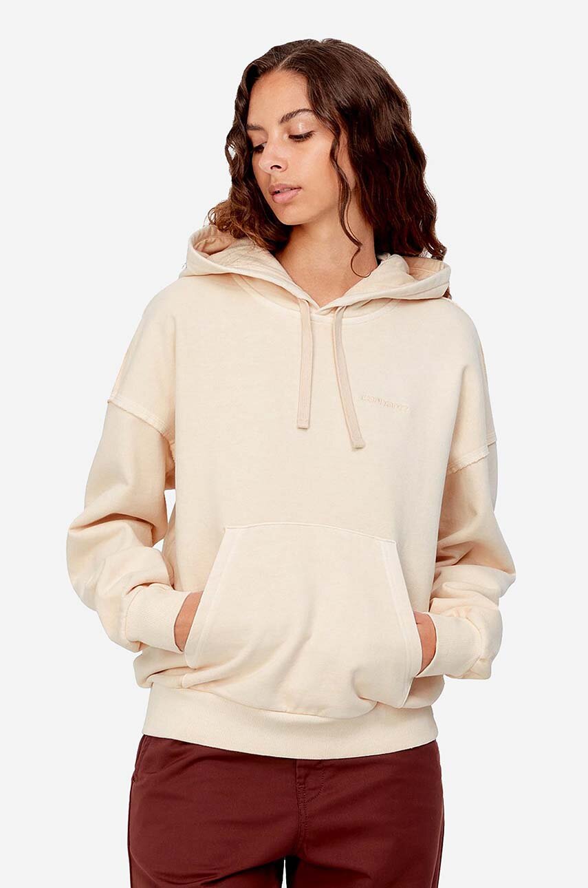 Carhartt WIP cotton sweatshirt women's beige color buy on PRM