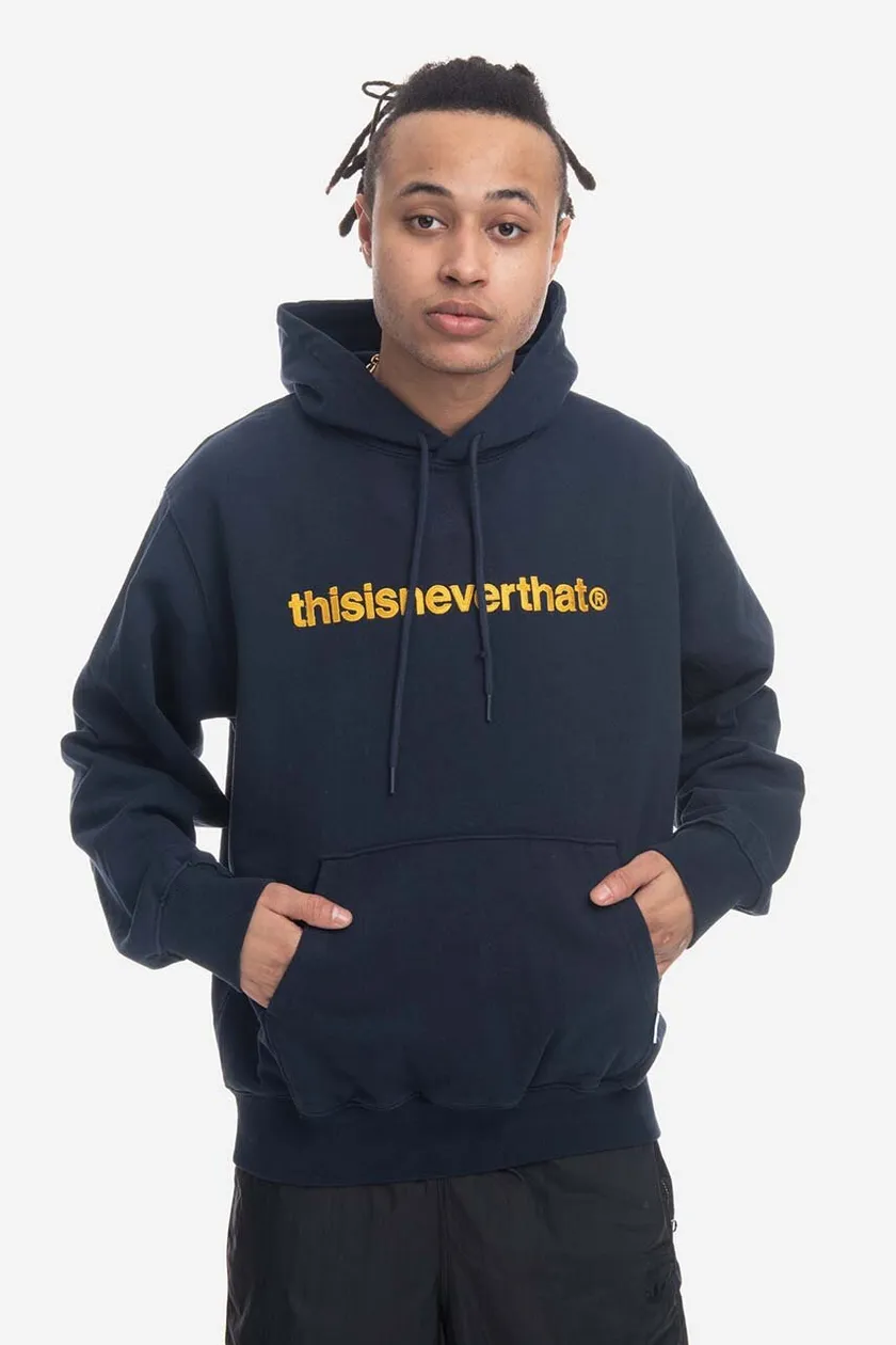 thisisneverthat cotton sweatshirt T-Logo men's navy blue color