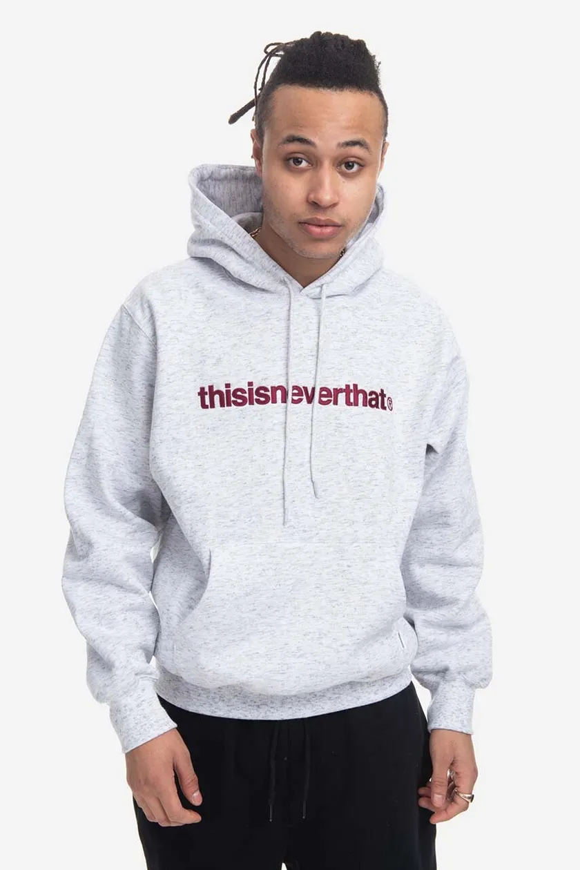 thisisneverthat cotton sweatshirt T-Logo men's gray color | buy on PRM