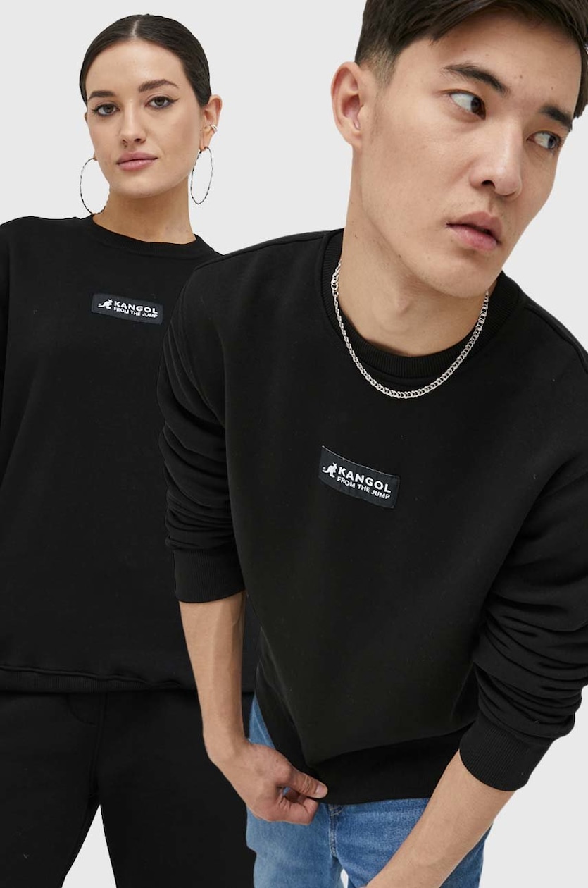Kangol bluza unisex kolor czarny z aplikacją | Answear.com