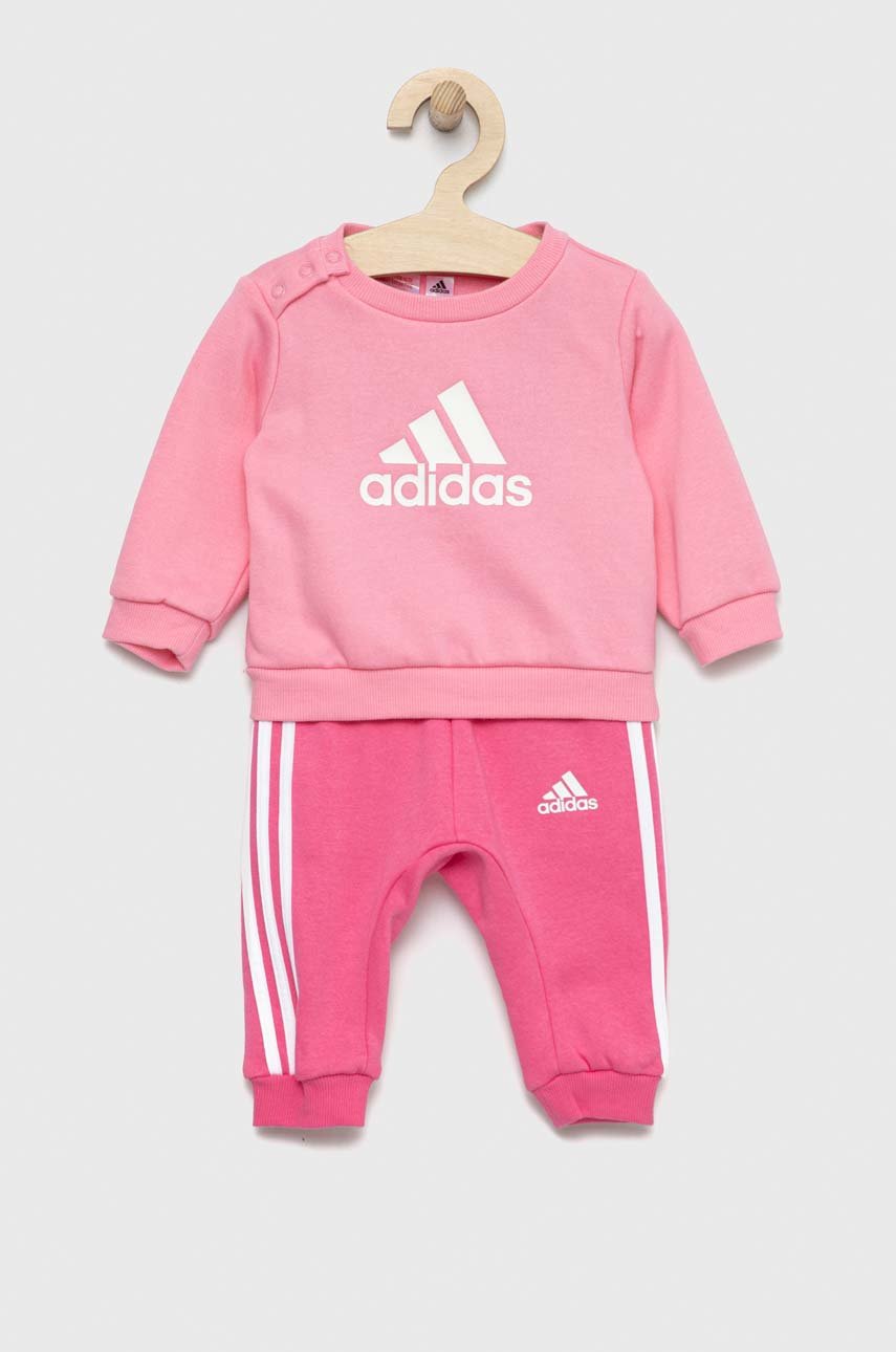 Adidas baby tracksuit pink hot sale